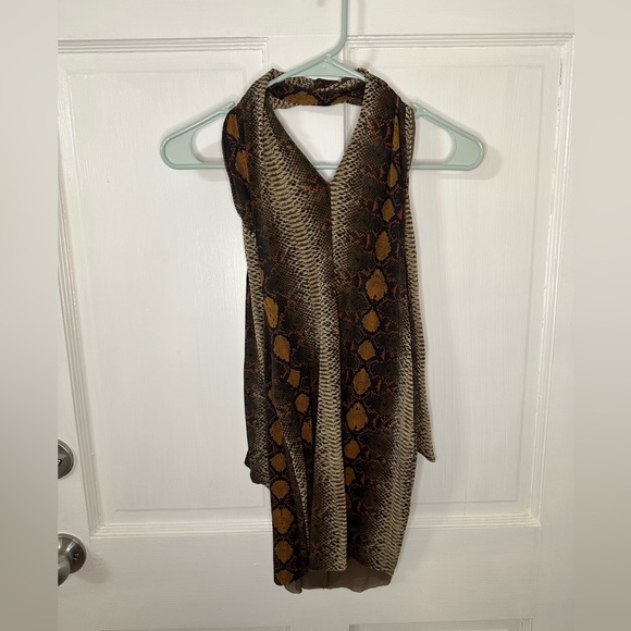 SKIMS Desert Snake Print Halter Mini Dress - Picture 8 of 10
